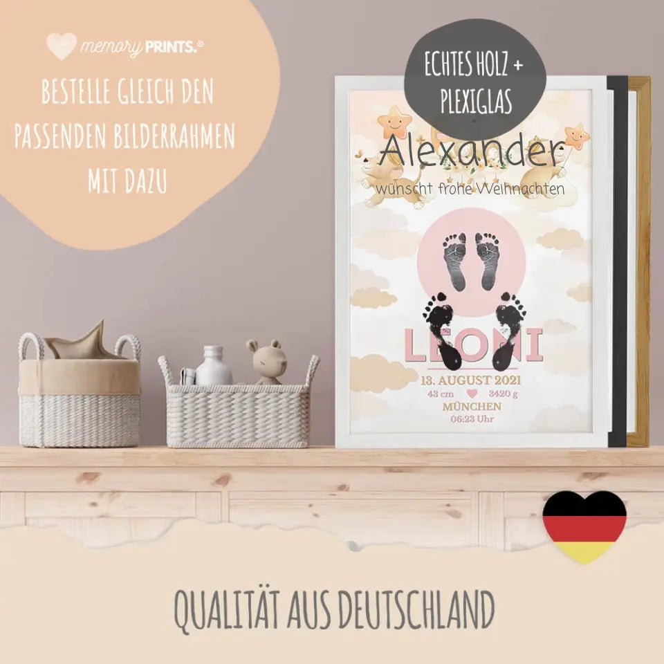 Baby Abdruck Set + Poster | WINTER WONDERLAND